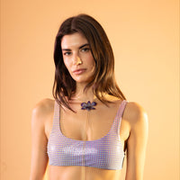 BIKINI BRALETTE SQUARE IRIDESCENT